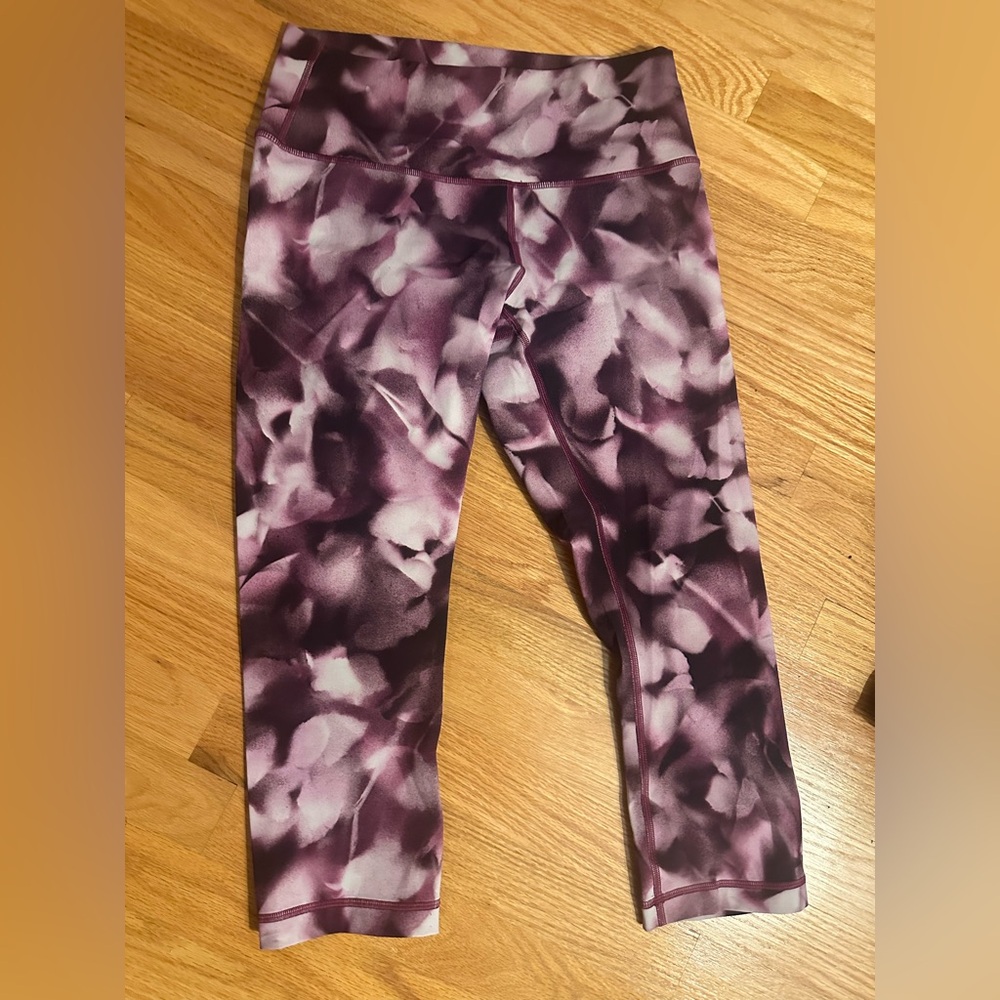 lululemon athletica floral Purple Leggings